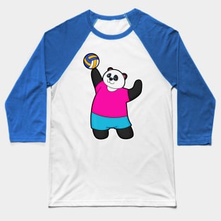 Panda as Volleyball player with Volleyball Baseball T-Shirt